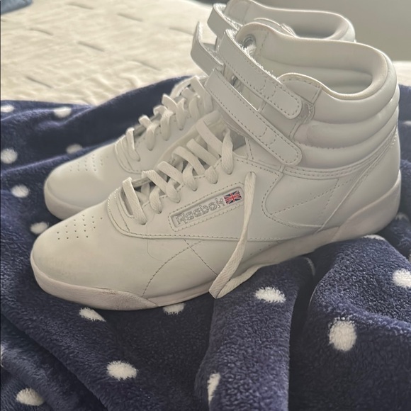 Reebok Women's White High-Top Sneakers - Picture 2 of 4